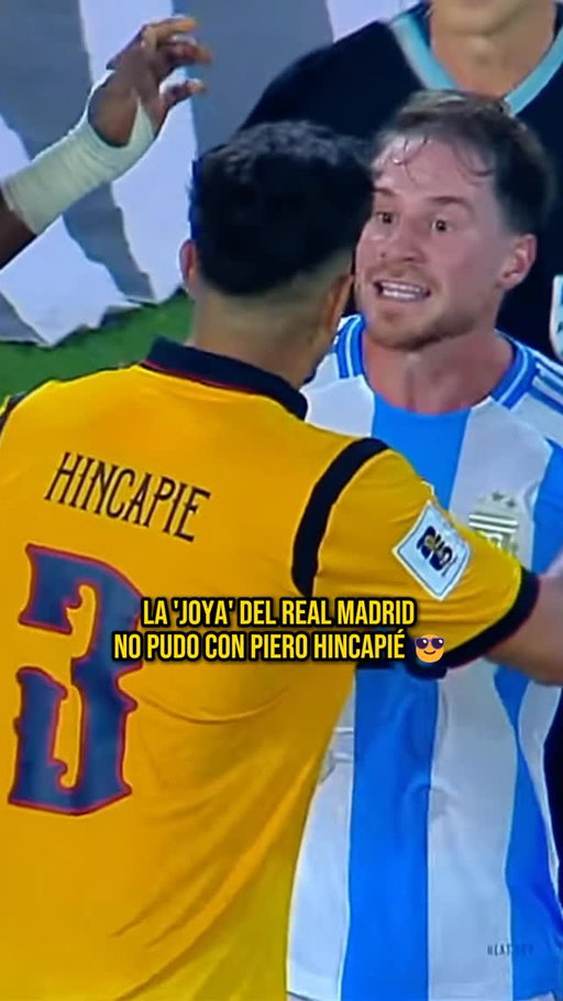 ¡PIERO HINCAPIÉ DEMUESTRA LO QUE ES DEFENDER! 😎👏

Franco Mastantuono, ‘joya’ del #RealMadrid, no pudo superar a Hincapié en el duelo entre #Ecuador y #Argentina. 🔥

Tranquilo, Mac Allister. En la Premier se vuelven a encontrar. 😌