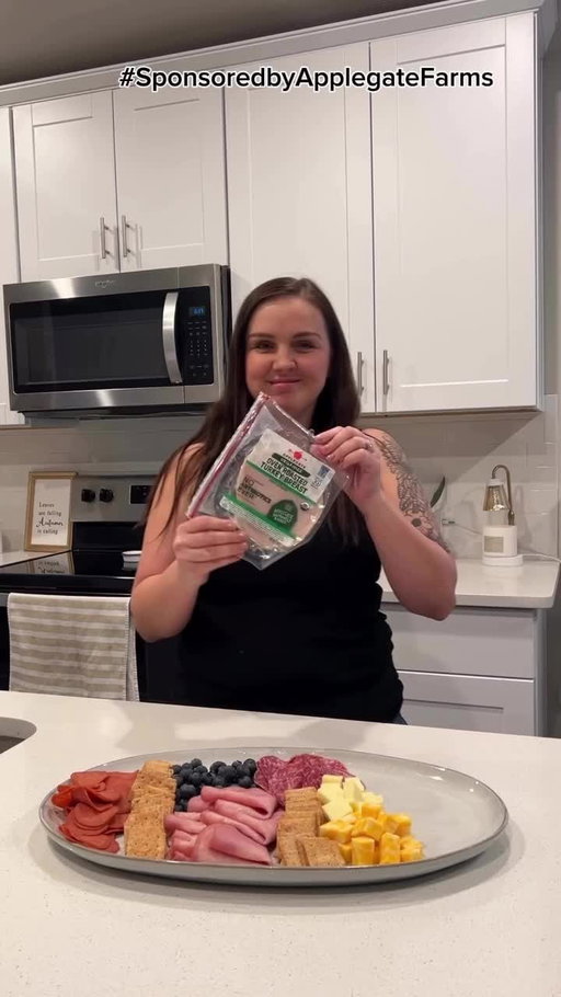 Snack plate, grazing board, charcuterie tray--whatever you call it, make sure it's filled with Applegate Humanely Raised* meats sourced from animals raised with no antibiotics ever. 🙌 ⁠
⁠
📽️: @raisingmytribe12⁠
⁠
*Applegate humanely raised = animals raised with space to engage in natural behaviors and promote natural growth.