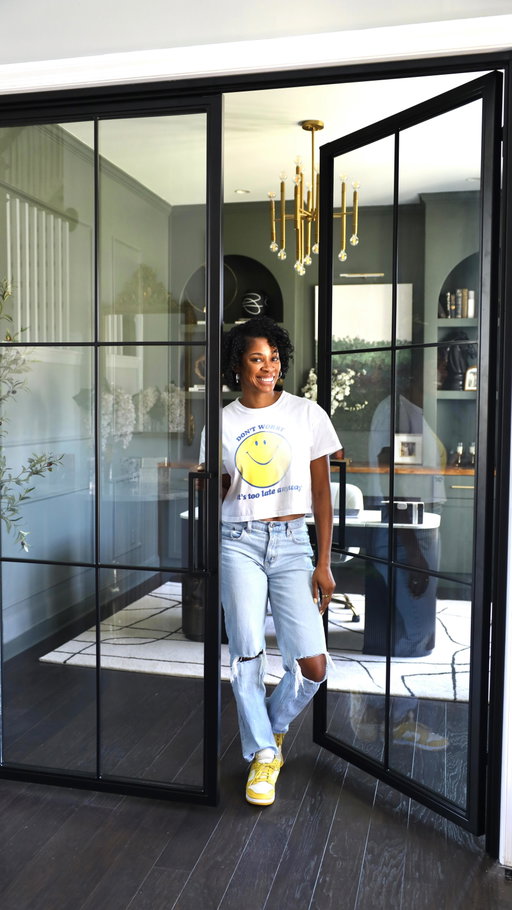 Some doors just don’t cut it…We swapped out these gray barn doors for sleek steel & glass doors from @steelandstonellc and wow the office vibe completely changed. One detail, huge impact! A completely DIYed room is now finished.

Curious how we installed them? Stick around for the full behind-the-scenes reveal (easier than you think).

#officeremodel #ModernDoors #diymakeover #OfficeDesign #HomeUpgrade #InteriorInspo #BeforeAndAfter #DesignTransformation #HomeOfficeGoals #DreamOffice