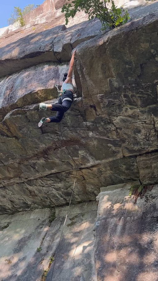 Mini break-through on the broken foot front 🦶🏼I’ve graduated from aircast to stiff @scarpana Spin Ultras, which have turned out to be decent climbing shoe substitutions. Yesterday I toproped some vert/slab that felt pretty intense on my foot; nothing over a 2/10 pain but I was definitely feeling the push on my bones more than usual. Then we stopped at the steep Jacob’s Ladder where @ericlemieux1 sent with a quickness and, seeing the campus-y movement, I felt curious about giving it a shot.

The biggest moment of uncertainty was the last throw out of the roof, where I had to toe-in more with the right foot. Let out a little power yell 😅 cause I was scared of potential pain! But nothing flared up, my fingers stuck the jug, and I finished up my first proper climb in 9 weeks. 

This may not look like it but I’m still taking things slow and conservative. The bones are knitting together steadily and my foray back to climbing continues. I’m happy with where I’m at and look forward to more of these moments ☺️ 

🎥🙏🏼: @ericlemieux1 
🪢 : @quinault 

@thenorthface_climb 
@scarpana 
@organicclimbing