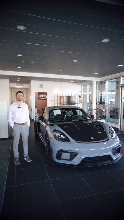 2024 Porsche 718 Cayman GT4 RS in Arctic Grey. #GT4RS #Porsche