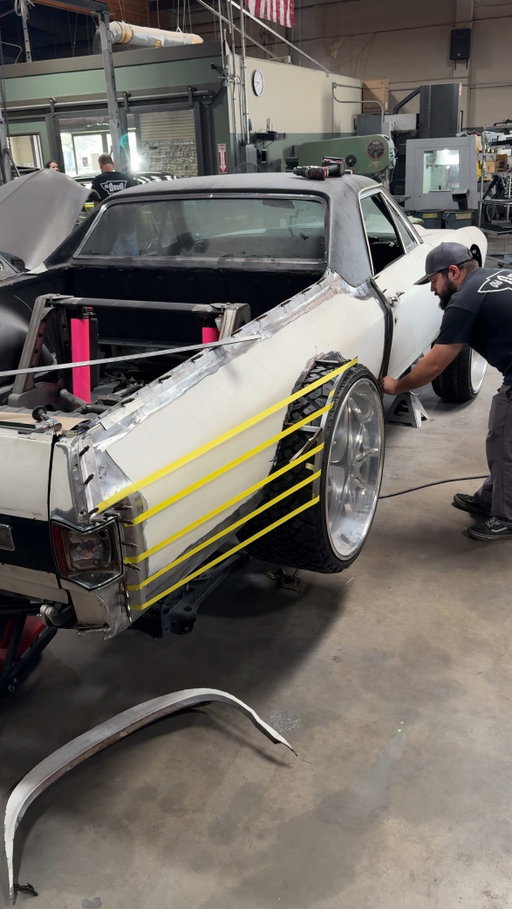Wide body fab is in full swing on the @kingshocks El Camino SS. 

No fiberglass flares here, this thing is getting all new sheetmetal by @brandongerringer 

#oldanvilspeedshop #metalwork #metalfabrication #metalfab #metalfabricator #sheetmetal #sheetmetalfab #customcar #customcars #customtruck #customtrucks #customcarshop #hotrodshop #fabshop #speedshop