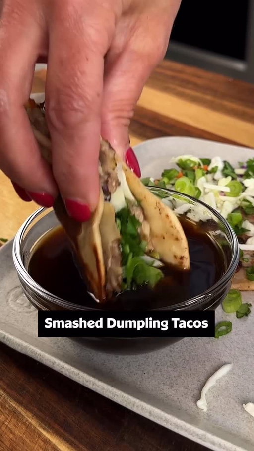 Lives were changed the day that @whiteonricecouple made these Smashed Dumpling Tacos, so we just *had* to try them for ourselves! 🌮

Not surprisingly, they were the best smashed tacos we’ve made yet! 🤩 Continue reading or click the link in the @allrecipes bio to get the full recipe. 

Ingredients:
1 pound ground pork
2 teaspoons minced fresh ginger
2 teaspoons minced fresh garlic
5 green onions, thinly sliced, divided
1/4 cup chopped cilantro, divided
3 cups tri-color slaw mix, divided
1/3 cup soy sauce, divided
1 tablespoon sesame oil
1/4 teaspoon kosher salt
1/4 teaspoon freshly ground black pepper
10 (4 inch) mini flour tortillas
2 tablespoons avocado or canola oil, plus more as needed
2 teaspoons rice vinegar
2 1/2 teaspoons white sugar
1 1/2 tablespoons water
2 teaspoons Sriracha or other hot sauce

Directions
Add pork, ginger, garlic, 1/2 of the green onions, 2 tablespoons cilantro, 1 cup slaw mix, 1 1/2 Tablespoons soy sauce, sesame oil, salt and pepper to a bowl and mix until combined. 

Spread pork mixture in a thin layer all the way to the edges of each tortilla and set aside. 

Combine remaining soy sauce with vinegar, sugar, water and hot sauce in a small bowl and whisk until sugar is dissolved. Set aside. 

Working in batches in a large skillet or griddle, heat 1 tablespoon oil over medium-high heat. Place tortillas, meat side down in the hot pan and cook, undisturbed, until browned and mostly cooked through, about 3 minutes. Flip and cook until browned and lightly toasted, another 1 to 2 minutes. Flip once more and cook 30 seconds. Remove from pan and repeat with remaining tortillas. 

Top tacos evenly with remaining green onion, cilantro, and slaw mix. Serve drizzled with sauce or serve sauce on the side for dipping.

🧑‍🍳: @nicolemcmom 

#tacos #smashedtaco #easydinners #dinnerideas #dinner