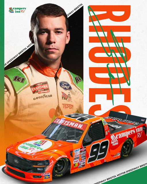 BRISTOL. NIGHT. RACING. 🔥
@benrhodes & the No. 99 @campersinnrv Ford F-150 are ready. 8 PM ET on FS1.