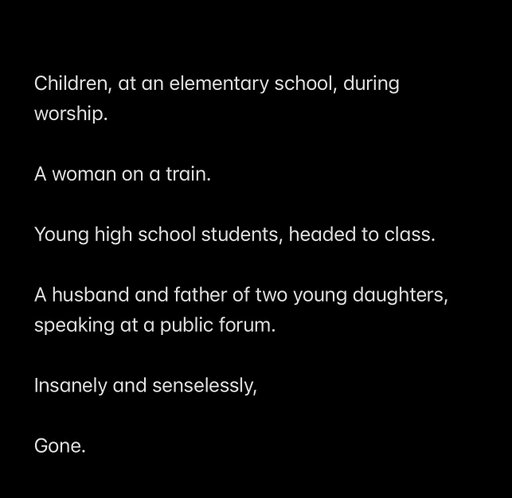 Edit: I recognize I made a mistake about the two daughters —
Instead a son and a daughter. Please forgive my mistake. I’m uncharacteristically shook up this evening. 

Delony