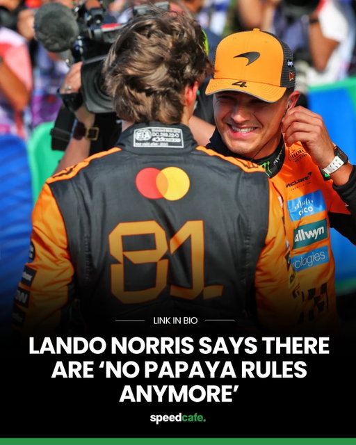 Norris is dismissing the much-publicised “Papaya Rules” 👀 

#f1 #formula1 #motorsport #racing #cars #f12025 #mclaren #piastri #norris