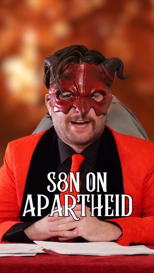 Apartheid is just cheap tacky evil and way too much work for me #satan #hell #apartheid #s8n