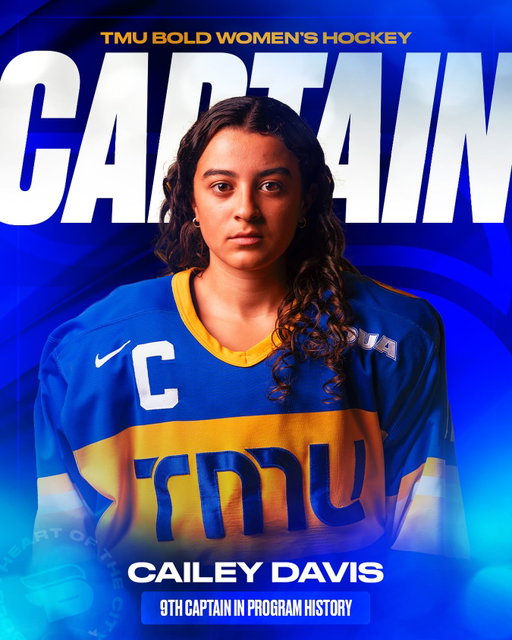 O captain, our captain 🫡

When we hit the ice for our first preseason game tomorrow, a new leader will be wearing the “C.”

A well-deserved honour for @cailey.davis ✨

#BeBold | @tmubold