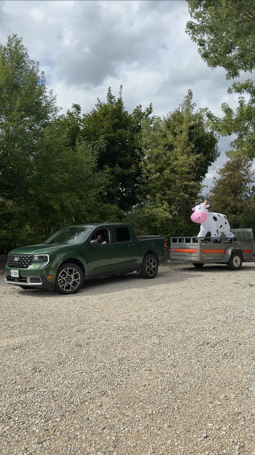 #ad My Ford Maverick® Lariat® can tow up to 2,000 pounds. So we thought… why not hook it up to five totally random things we just had laying around the shop 💅🏻 @fordcanada #fordcanada #fordmaverick #teamfordcanada