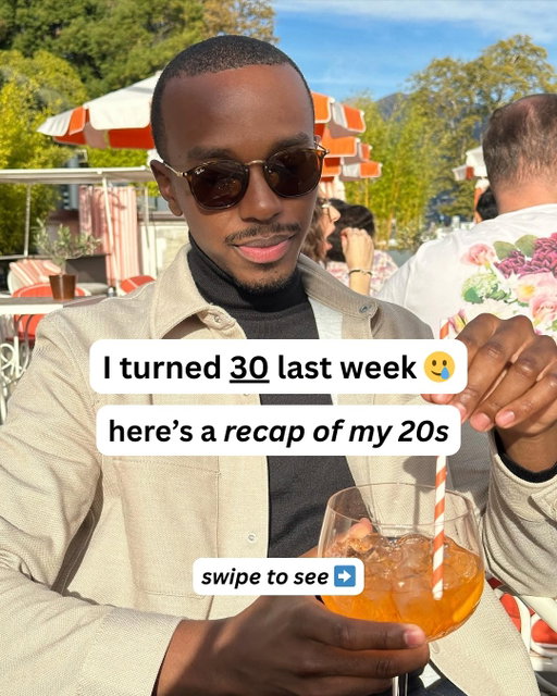 I officially turned 30 years old last week 🥲

I’m not gonna lie… 30 feels like a big one! But I’m so grateful to be another year older, and for everything that my 20s brought me. 

My 20s taught me to follow my dreams, that hard work pays off (even if it happens slower than you want it to!), and that life’s really all about community. 

There’s still so many things that I’m looking forward to over the next few years, like -

✔️ Hosting live events for our community 🎙️
✔️ Seeing more of the world 🌍
✔️ Hitting $500k invested (and beyond!) 💰
✔️ Growing my relationship 🫶🏿
✔️ Launching something new… 👀

Thank you to everyone who’s been along on the journey - believe it or not, we’re just getting started! 🙏🏿
