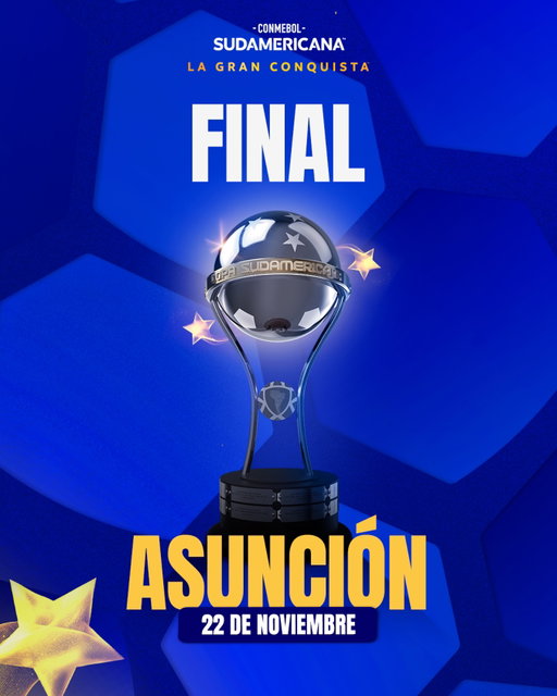 ¡Cambio de sede! La final de la CONMEBOL #Sudamericana 2025 se jugará en Asunción.
.
Mudança de sede! A Final da CONMEBOL #Sudamericana 2025 será disputada em Assunção.