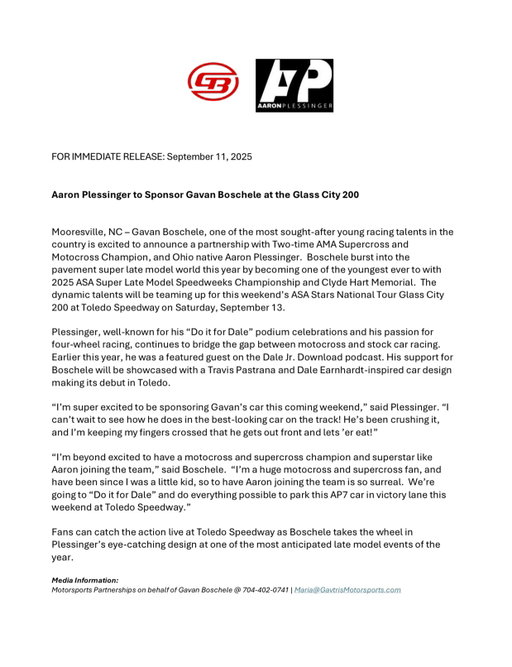 I’m super excited to be able to finally announce this partnership!  I’m a huge Supercross and Motocross fan and to have a Supercross and Motocross legend and icon like @aaronplessinger_7 join the team is so cool!  Welcome to 4 wheel racing AP7!  Here’s a sneak peak at the car! 

See ya Saturday at Toledo Speedway!👊🏁🏆