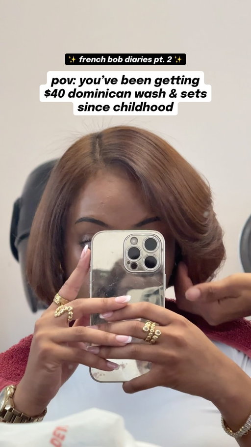 wepaaaaaa 💃 but nothing beats a $40 dominican wash & set

#frenchbobdiaries #frenchbob #washandset #naturalhair