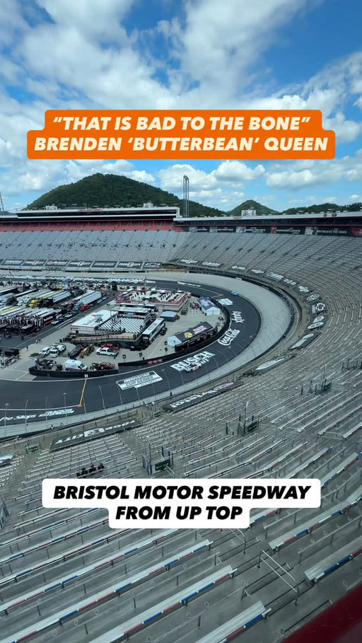 Is @itsbristolbaby the coolest view in @nascar? @butterbean_03 thinks so.