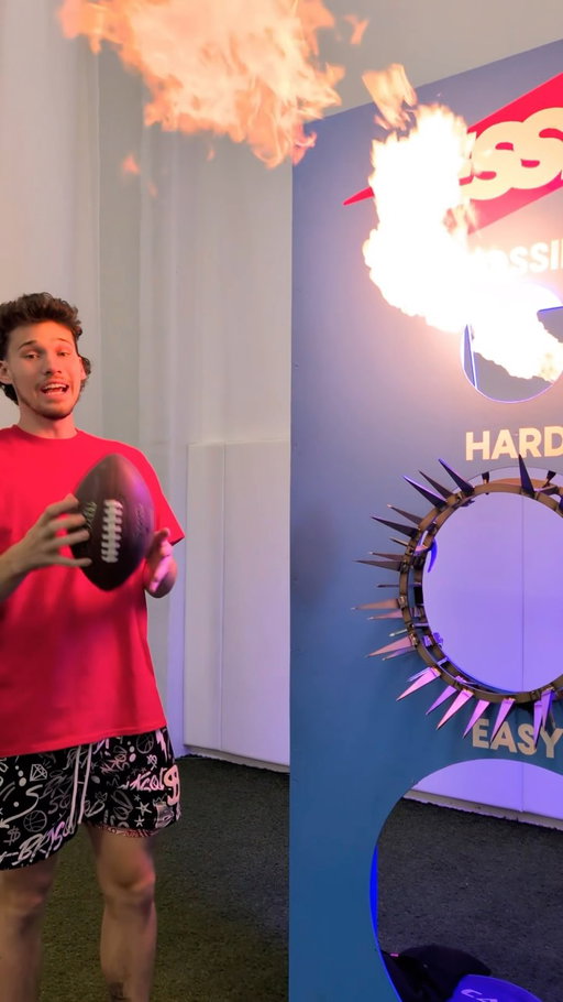 Impossible football throw! 🏈