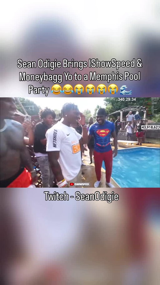 @ishowspeed and @moneybaggyo came to memphis and i had to show them our Memphis ways 😂😂😂😂😂🌊

Twitch - Sean Odigie #reels #explorepage #explore #exploremore #trending #trend #viral #funny #jokes #pranks #ishowspeed #memphis #slicing #moneybaggyo #poolparty #memphispoolparty
