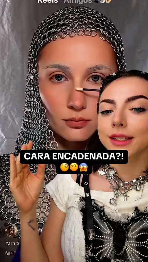 Cara llena de CADENAS?! ⛓️ reto aceptado 🧐 ib @katesjamboree #makeuphacks #makeup #maquillaje