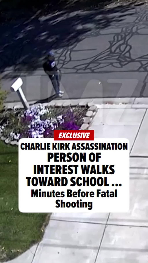 The person of interest in the #CharlieKirk assassination was a man on a mission, hobbling down a street in Utah and turning toward the campus, where the Turning Point CEO was fatally shot minutes later.