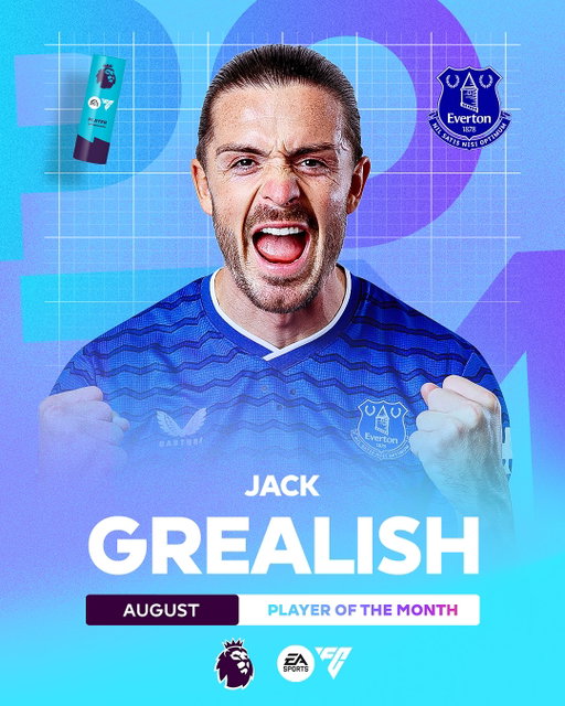 Jack Grealish is @easportsfc Player of the Month for August 👑