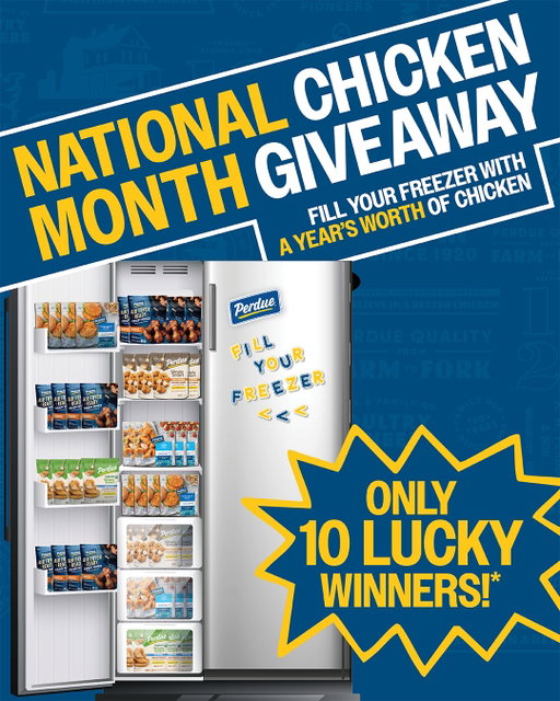 🐓✨ September: It’s the month we wait for all year long! We’re celebrating all things chicken 🐔 and helping parents tackle back-to-school season 🎒📚.

🎉 To celebrate, we’re giving away …
🥳 50 Bags of Perdue Favorites to each of our 10 LUCKY WINNERS 🏆

Each winner will receive:
🍗10 bags of PERDUE® Crispy Chicken Strips
🍗10 bags of PERDUE® AIR FRYER READY™ ROASTED CRISPY WINGS
🍗10 bags of PERDUE® SIMPLY SMART® Lightly Breaded Chicken Chunks
🍗10 bags of PERDUE® SIMPLY SMART® Organic Breaded Chicken Breast Tenders
🍗 10 bags of PERDUE® Chicken Breast Patties

📦 That’s a year’s worth of PERDUE® Chicken delivered to your doorstep 🚚

✨ Enter today and you might be the one to pack your freezer ❄️ with Perdue favorites and enjoy quick, easy, and delicious dinners every night of the week 🍽️😋!

🔗 Click the link in bio to enter! www.perdue.com/giveaway

🗓️Giveaway ends on September 30, 2025.

#perdue #perduechicken #giveaway #sweepstakes #giveawayalert #nationalchickenmonth #backtoschool 

⁣⁣NO PURCHASE NECESSARY. Open to legal residents of 50 U.S./D.C., age 18+ (19+ AL/NE, 21+ MS). Void outside 50 U.S./D.C. and where prohibited. Starts 9:00a.m. ET on 9/12/25; ends 11:59p.m. ET on 9/30/25. Total ARV of ten (10) prizes: $7,300. For full Official Rules, visit  https://bit.ly/45Ufi1A  Sponsor: Perdue Foods, LLC. Sweepstakes not sponsored or administered by Meta.