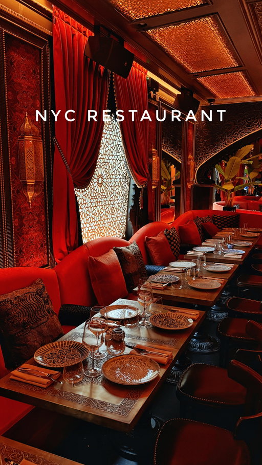 NYC’s Stunning New Moroccan Restaurant 🇲🇦🐆🏺

Just opened in SoHo by the Maison Close team — velvet booths, carved archways, glowing lanterns, and luxe Moroccan details everywhere. Service is next-level too. Huge shout-out to Camille and Gabriel for being so warm and attentive.

Cocktails
🍸 Dellah $26: Jasmine tea mojito with loads of mint and a fragrant tea aroma (8/10)
🍹 Kammun $26: Tangy and acidity-forward with a bright cumin-spice taste and creamy foam (9/10)

Food
🐟 Black Cod Tagine $42: Served bubbling in a clay tagine; buttery, delicate, aromatic, bathed in saffron-ginger-preserved lemon sauce — one of the best dishes I’ve had in NYC this year!! (12/10)
🍚 Couscous Royal $46: Couscous topped with beef chunks, lamb meatballs, merguez sausages and a rainbow of veggies (squash, zucchini, carrots, turnips); comforting yet refined (8/10)
🥩 Lamb Shank $59: Braised with Moroccan spices. Exterior could be softer but still fragrant and satisfying (7/10)
🥕 Chhiwat Tower $48: A tall tower of Moroccan dips and salads. Fun presentation but mostly soft/puréed textures except for the carrots. After a couple of bites it can feel repetitive — skippable unless you’re a group looking to sample everything (6/10)
🍰 Pasicilla $16: Layers of thin, crispy pastry with orange blossom cream and tart raspberry on top — like a Moroccan mille-feuille (7/10)

Overall Rating
🐟 Food: 8/10
🍹 Drinks: 8.5/10
🛎️ Service: 10/10
🏺 Decor: 10/10

📍 Ayah
🗺️ 77 W Houston St, New York, NY 10012
💸 Food: $20–$75 | Large Plates: $150–$180 | Drinks: $22–$65