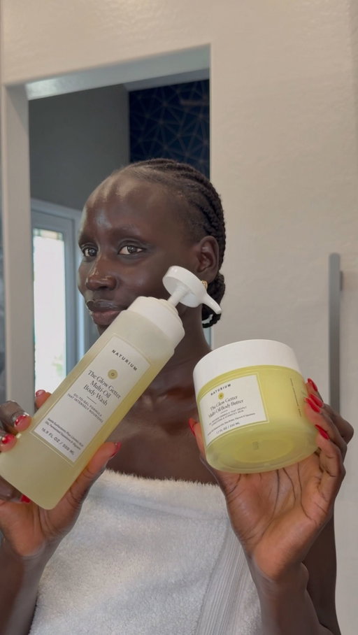 Dry skin girl approved! This duo keeps me smooth, moisturized, and glowing all day. #naturiumpartner 

@naturium products are great for every one, every where, every day🫶🏿