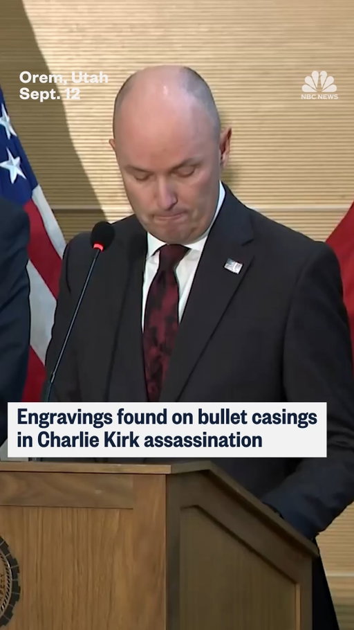 Messages were found inscribed on bullet casings found with the rifle believe to be used to kill Charlie Kirk, Utah officials say.