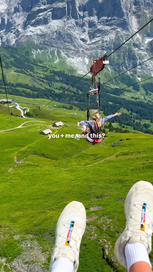 Send this to your travel buddy👇🏼⛰️

follow @tayandtreytravel to see more bucket list adventures✈️

If you’re visiting Switzerland, you do NOT want to skip this😍

Grindelwald First Flyer, a crazy zipline through the Swiss Alps🇨🇭

🎟️Starts at First Station near Grindelwald
🚡Take the gondola up, then ride the zipline down
✅No experience needed, just book and show up however the line can get long so we recommend early in the morning!
📍Located in Jungfrau Region, Switzerland
•
•
•
•
•
Switzerland travel, couples travel, bucketlist travel, date ideas, Switzerland itinerary