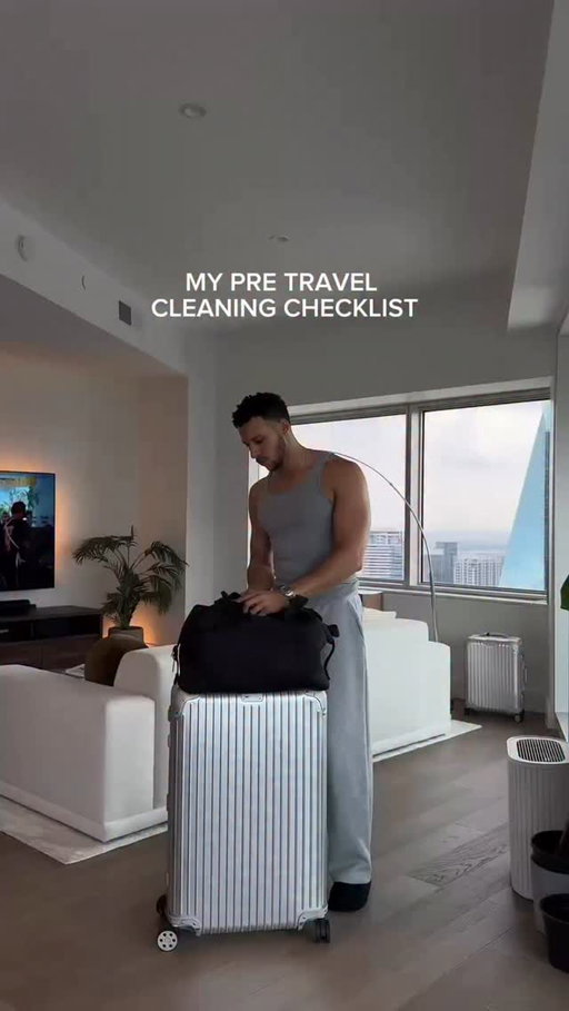 one of the best travel hacks I’ve learned… clean before you leave. nothing feels better than stepping back into a home that’s fresh, reset, and smells like peace after days on the road.

this is my pre-travel cleaning checklist to come back to a clean and amazing smelling home.

#weekendreset #pretravel #cleaningroutine #apartmenttherapy #cleaninghacks