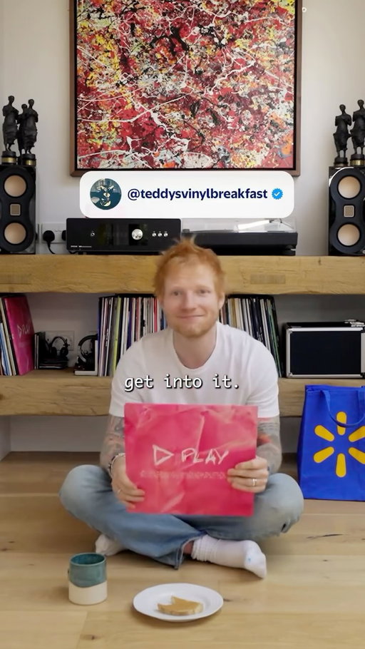 ‘Play’ is out now ▶️ and the Walmart exclusive vinyl unlocks access to Ed Sheeran’s private Instagram record club, @teddysvinylbreakfast. First created for his daughters, Ed now spins his favorite records for a small community of fans. Consider this your invitation to join. Order your vinyl now at walmart.com/edsheeran.