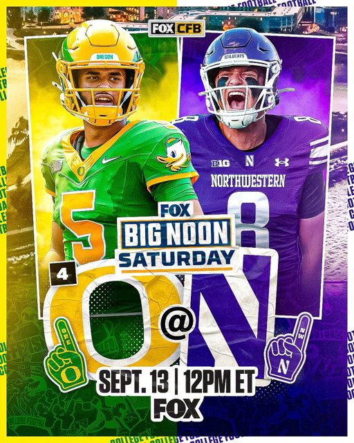 We’re officially 24 hours away from kickoff 🔥🔜

Who are you rooting for in this one, Oregon or Northwestern? 🦆🐾