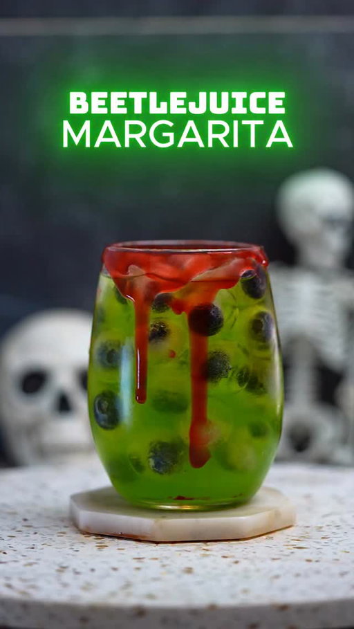✨ Comment “BOOK” and get 50% OFF my first exclusive 246 Cocktail Recipe Book! 📚🍸
Grab your copy before the promotion ends! ⏳🔥 

Another spooky cocktail! 🎃 Beetle Juice Margarita – it’s a fun way to celebrate a Halloween party. Believe me, the color is fantastic, and the blueberry ice is a great idea that gives you a spooky vibe 👻.

🫐 Blueberries for the eyes (ice sphere)
🍹 2 oz tequila
🍏 1 oz sour apple pucker
🍈 1 oz Midori liqueur
🍋 1 oz lime juice

#HalloweenCocktails #PumpkinMargarita #SpookySips #FallFlavors #HalloweenVibes #EverydayCocktail #PumpkinEverything #TrickOrTreat #FallDrinks #beetlejuice
#alcohol #bar #bartender #bartenderlife #cocktailrecipe #cheers #cocktail #cocktailart #cocktailbar