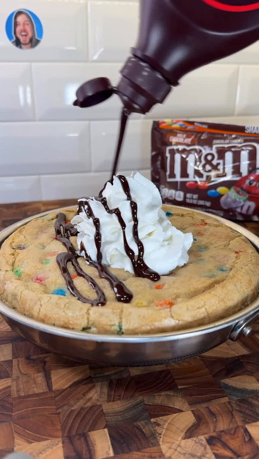 M&M cookie pie #satisfying #recipe