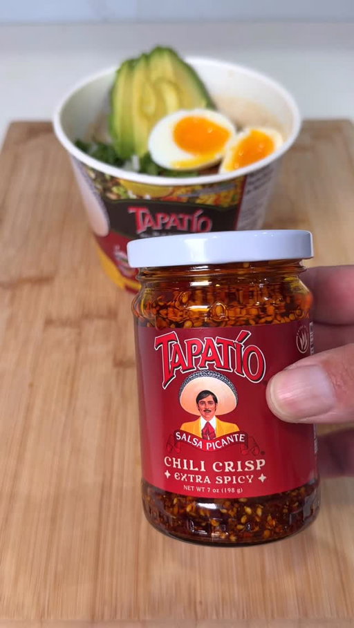 🔥 New hot chili crisp oil

Spice up your next bowl of ramen with @tapatiohotsauce chili oil