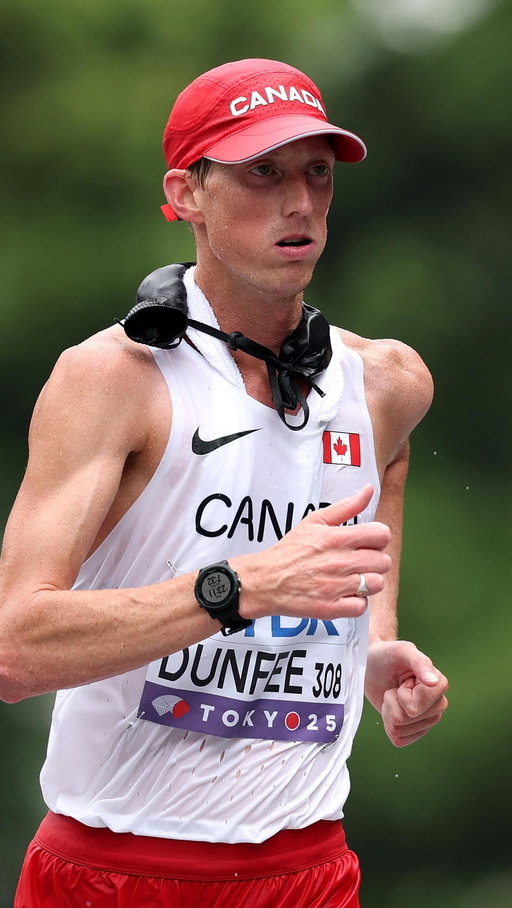 Evan Dunfee reaction at the finish of the 35km Race Walk at the World Athletics Championships Tokyo 2025.

A moment to hear directly from him. 🎙️

#PanamSports #teamcanada