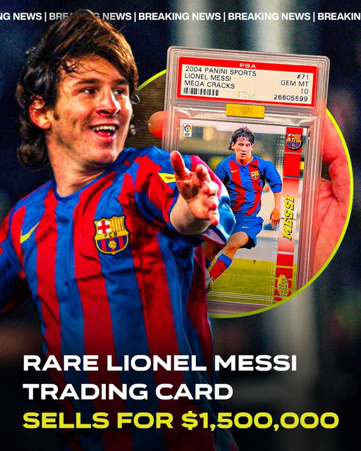 An 𝗔𝗕𝗦𝗢𝗟𝗨𝗧𝗘 𝗥𝗘𝗖𝗢𝗥𝗗 𝗦𝗔𝗟𝗘 for this Lionel Messi card on @FanaticsCollect 🤯💰