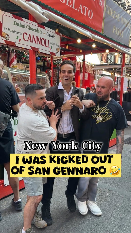 They kicked me out of San Gennaro 😂 Every year I go… but this time it didn’t end well. Keep watching until the end for the big surprise 👀🇮🇹🇺🇸 #italy#sicily #newyork #sangennarofestival