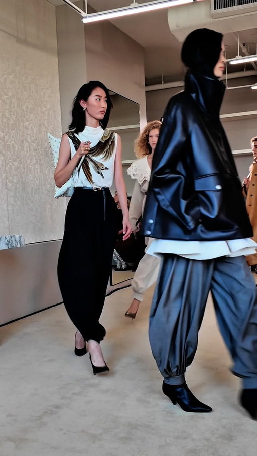 @altuzarra ss26  All facets of a woman’s wardrobe from leathers, to voluminous trousers to ethereal transparent dresses. Can you tell which are so me? #nyfw