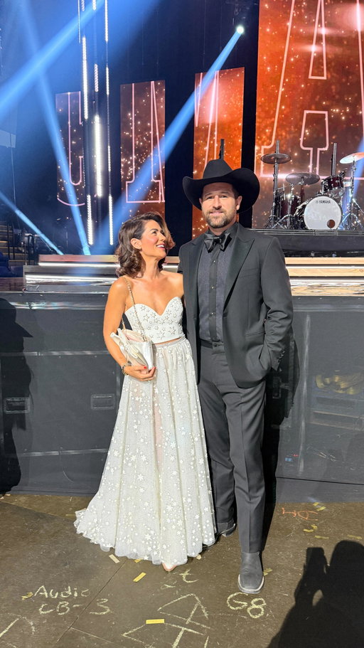 Red Carpet ready for the @ccmaofficial right in our very own backyard what a honor Kelowna you are looking hot and honky tonk this week! 🤠🎶🎤✨(dress is/was a @galialahav from @bisou_bridal - I’ve had it for almost 8 years… I never really felt comfortable with the top because… no boobs haha so the talented team at @cande.bridal reimagined it for me and I am SO obsessed!!!!!!)