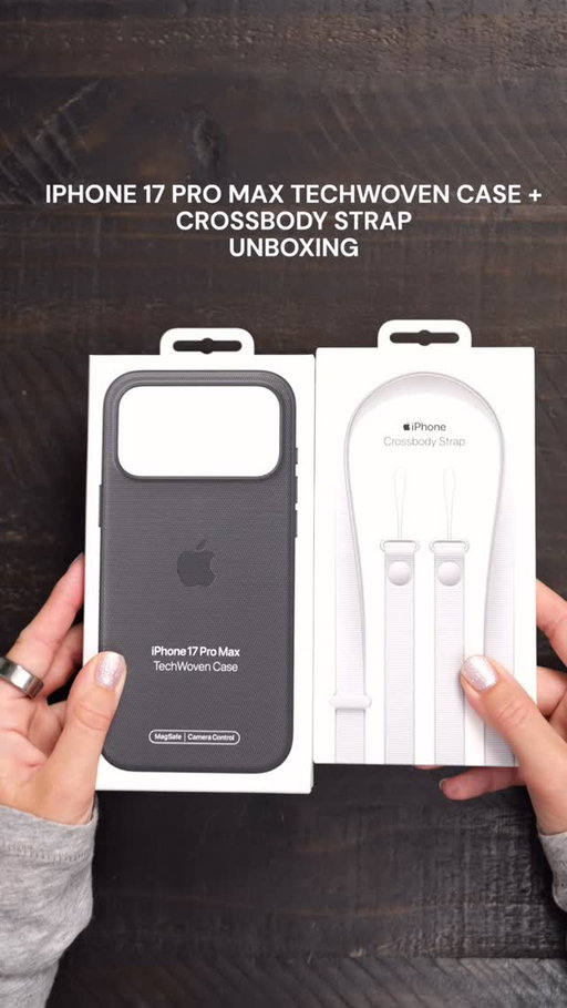 Unboxing the new iPhone 17 pro max techwoven case and crossbody strap! Now I just need my iPhone 17 🥰 #iphone #tech