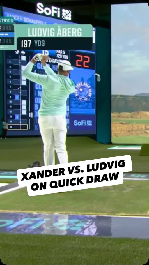 Xander and Ludvig going the DISTANCE on the par 5 Quick Draw during our inaugural TGL match ⛳