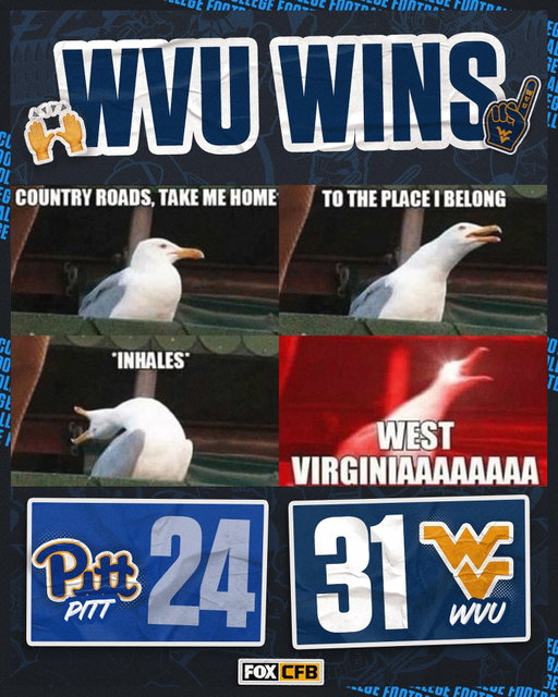 West Virginia and Rich Rod get the Backyard Brawl W in OT 😤