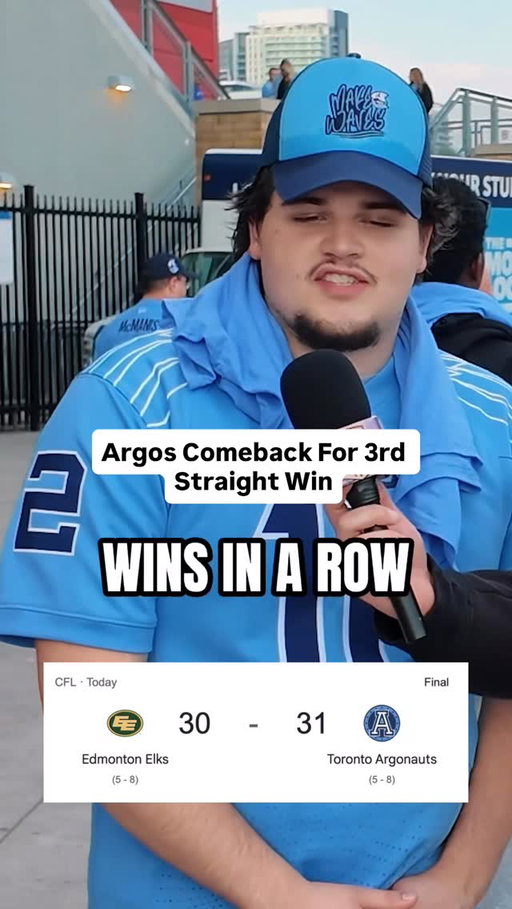 Did someone say comeback? How about playoffs? The Argos are getting hot - watch this space.

#argos #argonauts #cfl #football #fans #interview #fancam #sports #fan #cflfootball #reaction #elks #edmontonelks #alouettes