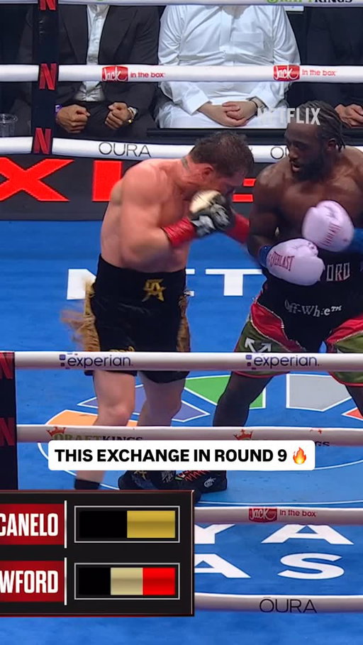 WHAT A START TO ROUND 9 BETWEEN CANELO AND TERENCE CRAWFORD. 

WHAT A FIGHT. 🔥 #CaneloCrawford

LIVE ONLY ON NETFLIX.

#canelo #caneloalvarez #terencecrawford #boxing