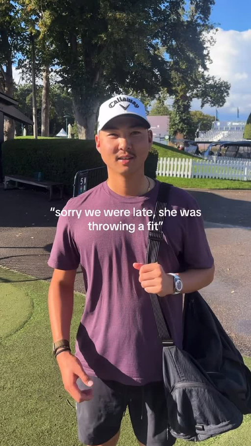 throwing a fit whilst min woo is cooking 👨🏼‍🍳#lethimcook 

#golf #golfer #golfcontent #pgatour #dpworldtour #minwoolee #minwoo #lethimcook🗣️🔥🔥 #wentworth #bmwpga #bmwpgachampionship