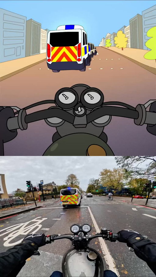 The real thing vs the animation ✅

The slowest police chase of all time.

How many Easter eggs and cameos can you spot? 

Animated by the awesome @josepbernaus 

Love you x

.

#harveyridesbikes #harvey #preciouscargo #motorbike #motorcycle #scrambler #biker #vibes #wholesome #feelgood #london #gopro #bikercartoon #animation #bikeranimation