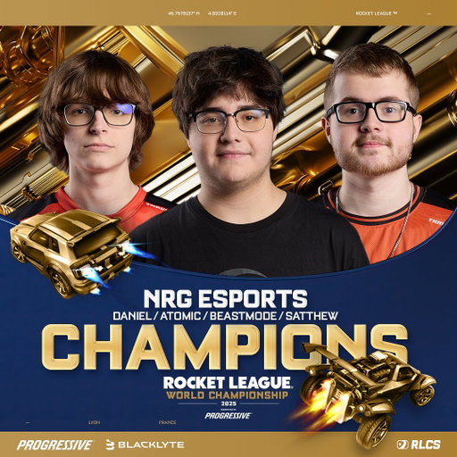 WORLD CHAMPIONS OF ROCKET LEAGUE: @nrggram