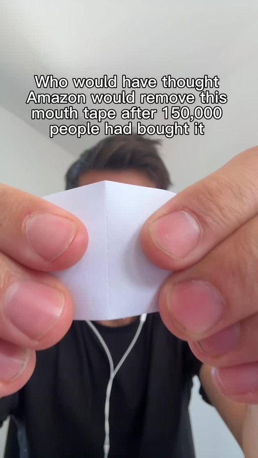 This little piece of tape was banned on Amazon 🚫 

But are 150,000+ people wrong? 🤯

Amazon may have pulled mouth tape, but the results speak for themselves. No more snoring. No more dry mouth. Just better sleep, night after night. 🤐💤

Sometimes the smallest thing makes the biggest difference.

Still here. And we’re not leaving. 

🤐😤💪

#MouthTape #BetterSleep #StopSnoring #SleepHack #HostageTape #NasalBreathing #WellnessTips