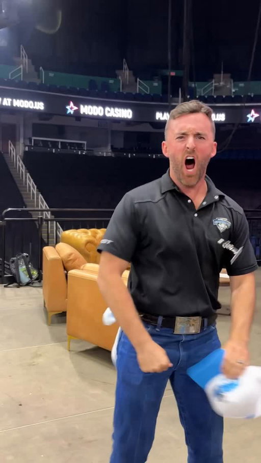 @austindillon3 was FIRED UP for his @carolinacowboyspbr after @clayguitonofficial’s walkoff win 😤