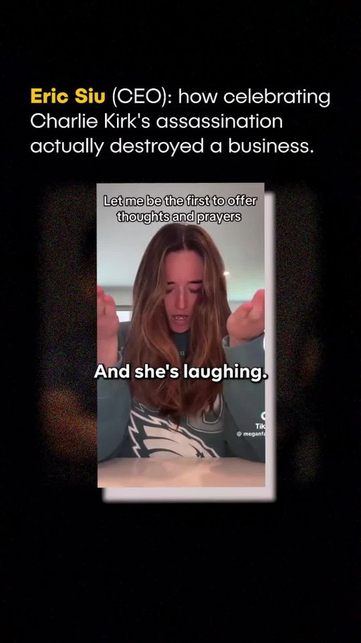 Celebrating Charlie Kirk’s Assassination Backfired on a Business

🎥 Search "Marketing School" on YouTube for more content like this